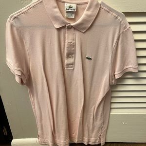 Lacoste mens size 5 golf tennis shirt pink